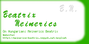 beatrix meinerics business card